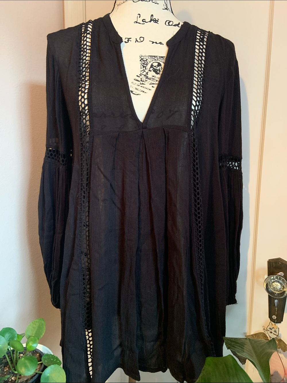 Free People lattice lace tunic